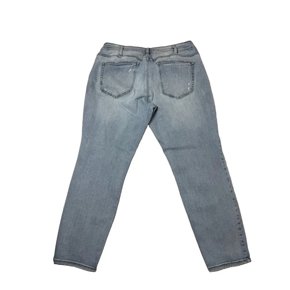 Silver Jeans Co Boyfriend Jeans Womens 34x27 Light Wash Stretch Raw Hem Denim